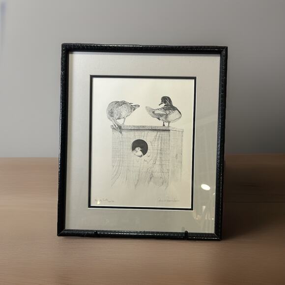 Vtg Consuelo Eames Hawks Print Signed & Numbered “Family Circle” 930/980 - Picture 1 of 5